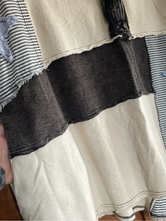 Oli & Hali Beige, Patchwork Polo with Star Appliqués - Picture 3 of 5